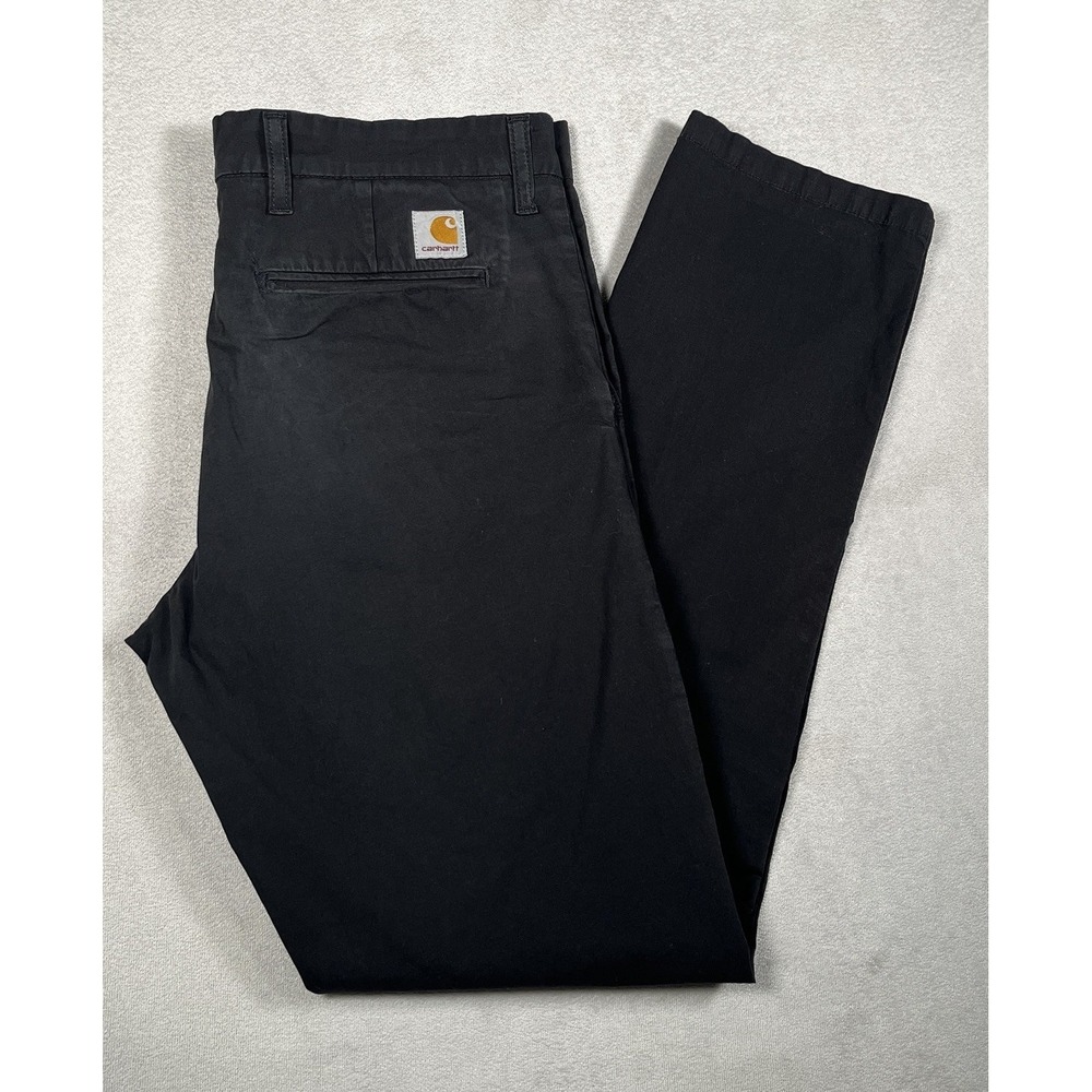 Carhartt WIP Sid Pant Chino Men 32x32 Black Slim Tapered Stretch